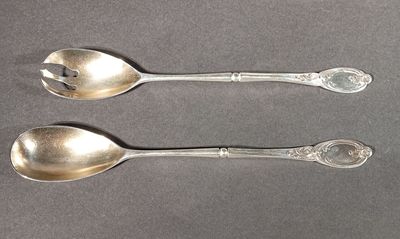 Couvert à salade en argent Minerve 950 millièmes, les spatul… - Photo 1