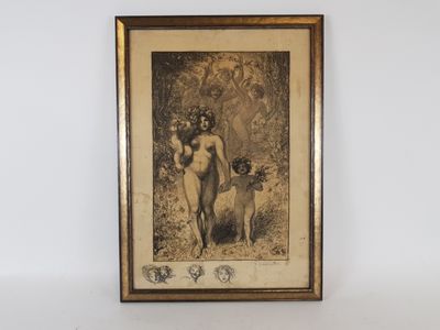 Théophile Alexandre STEINLEN (1859-1923) - "Floreal" - Litho…