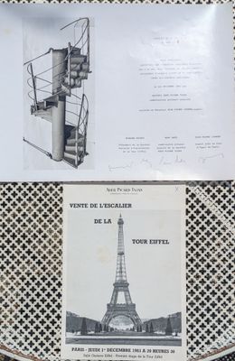 a plate with a picture of the eiffel tower on it