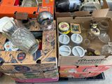 many boxes of various items that are sitting on top of each other