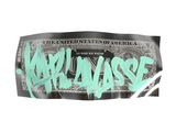 une photo en noir et blanc d'un billet d'un dollar recouvert de peinture en spray verte