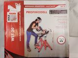 the box is open to show the contents of the bike