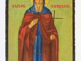 a painting of a man in a red robe holding a stick