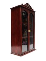Petite vitrine à poser en bois teinté façon acajou ouvrant p… (photo 3)