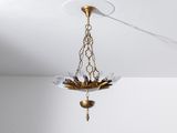 an image of a chandelier hanging from the ceiling in a white room
