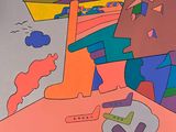 une image représentant une peinture abstraite aux couleurs vives