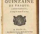 an open book with a picture of a coat of arms on it
