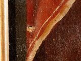 a close up of a piece of meat on a table