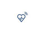 a heart with an ecg line in the middle of it