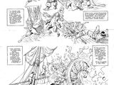 une page de bande dessinée représentant une femme entourée de fleurs