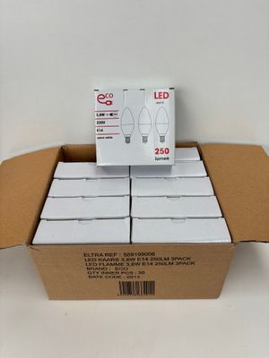 ECO (x30) - 10 boites de 3 ampoules LED Flamme 3,8W / E14 (0… - Photo 1