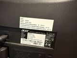 a close up of a laptop with a label on it