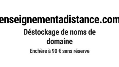 Nom de domaine enseignementadistance.
