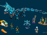 a lot of legos that are on a blue background