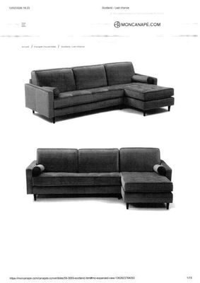 Canapé SCOTLAND ANGLE convertible.