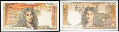 two different pictures of a man with long hair on a bank note