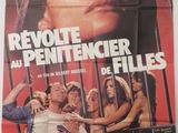 une affiche de film représentant une femme dans une cage, avec d'autres femmes derrière elle