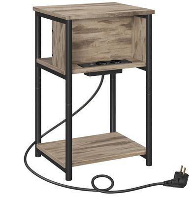une table en bois à laquelle est branché un cordon d'alimentation