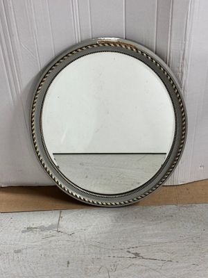 Miroir circulaire en bois laqué