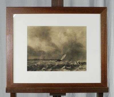 une photo d'une photo représentant un voilier en mer