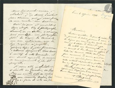 an old handwritten letter and a piece of paper with writing on it
