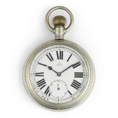 an old silver pocket watch with roman numerals on the face