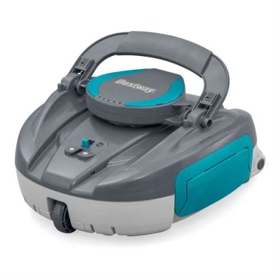 une image d'un aspirateur robotisé sur fond blanc
