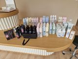 many different types of hair products on the table