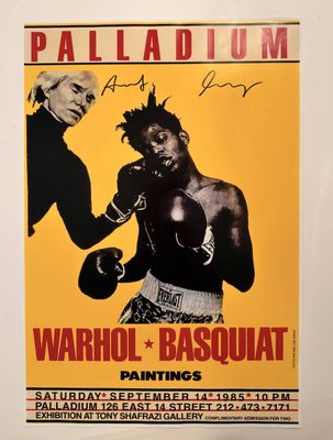 an image of a poster of a man with a boxing glove