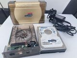a hard drive and a hard disk on a table