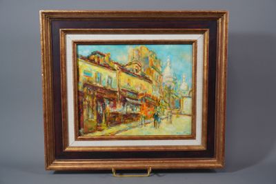 Antoine Ferracci 1890-1984. Huile sur toile " Montmartre" si…