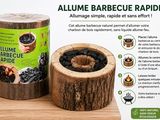 une photo d'un barbecue fabriqué à partir d'une souche d'arbre