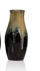 two vases sitting side by side on a white surface
