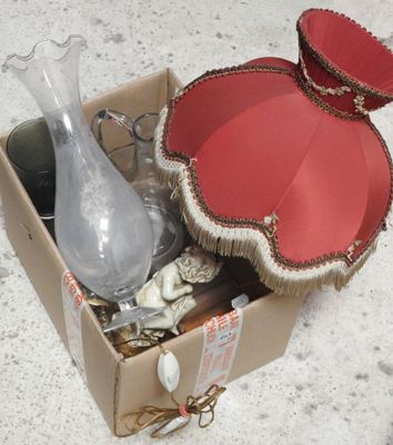 a box that has some items in it on the floor