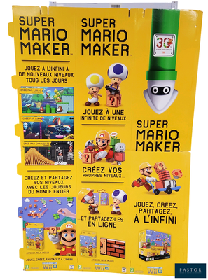 une boîte de jouets « Super Mario Maker » exposée