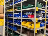 many shelves with different types of tools in the warehouse