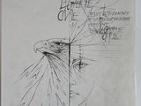 an image of a drawing of a woman with a bird on it ' s head