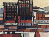 an image of a painting of a train on a train track