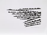 an image of a black and white drawing of a mountain range