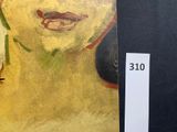 a picture of a painting of a woman with a flower in her hair