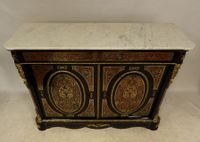 Buffet à hauteur d'appui en poirier noirci et marqueterie di… (photo 6)