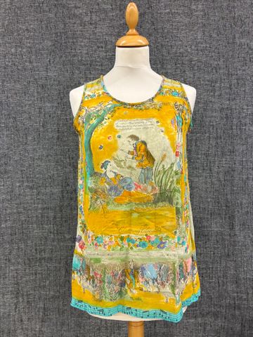Emmanuel UNGARO : débardeur en crêpe de soie taille 40 