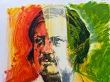 an image of a painting of a man with a beard