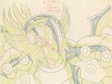 dessin représentant une femme dotée d'une tête et d'ailes semblables à celles d'un dragon
