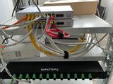 a bunch of wires that are connected to a rack