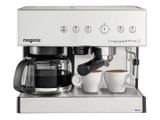 Il y a deux tasses de café sur la cafetière.