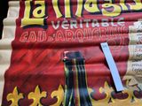 a banner with a picture of a bottle of beer on it