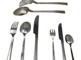 a set of silverware with spoons, forks and spoons