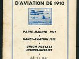 an old booklet with a picture of a plane on it