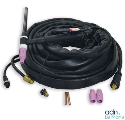 a close up of a hose with a hose attached to it